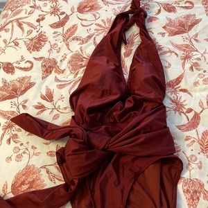 Plunge halter one piece